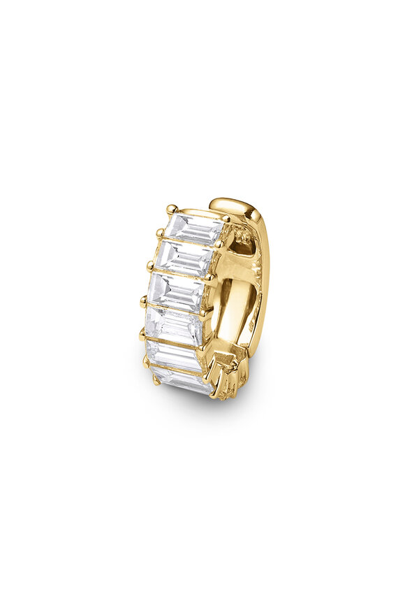 Nam Cho 18k Yellow Gold Diamond Baguette Ear Cuff Clip - view 1