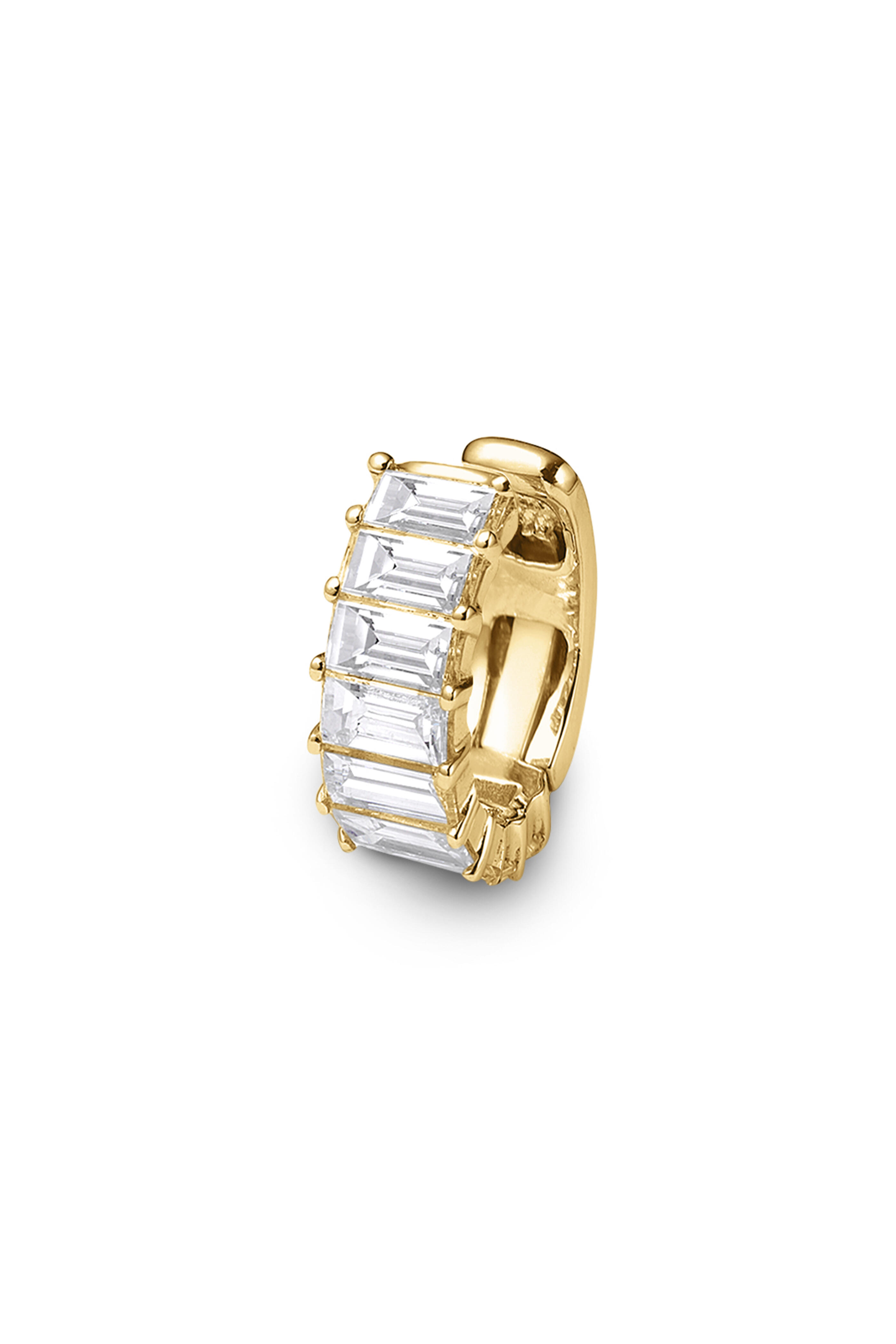 Nam Cho - 18k Yellow Gold Diamond Baguette Ear Cuff Clip - view 1