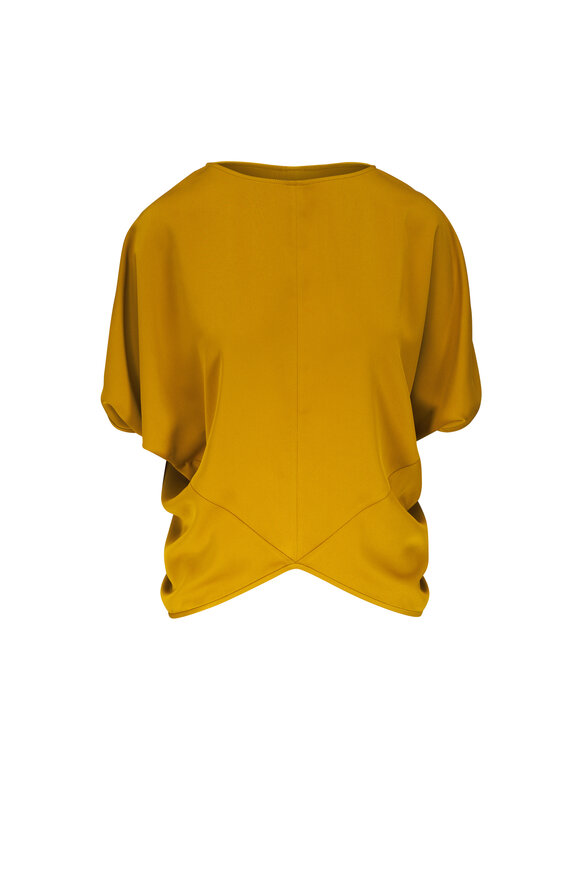 Zero + Maria Cornejo Rio Marigold Drape Top