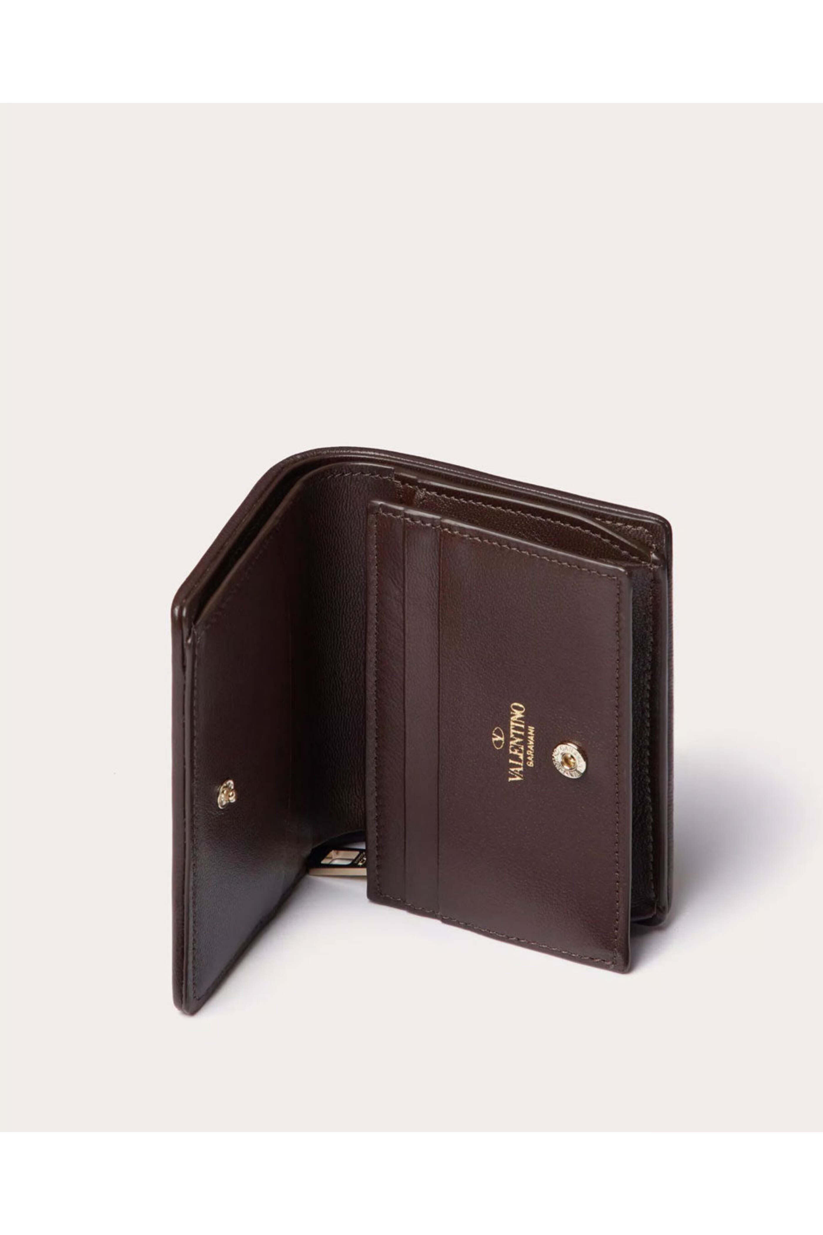 Valentino Garavani - Small Toile Iconographe Wallet in Beige and Black