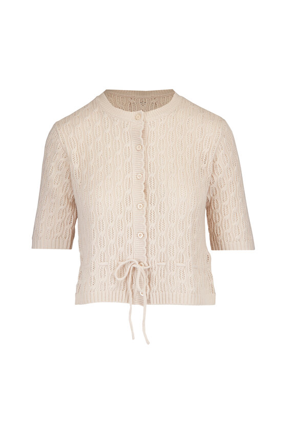 Frame Clover Oatmeal Heather Tie Cardigan - view 1