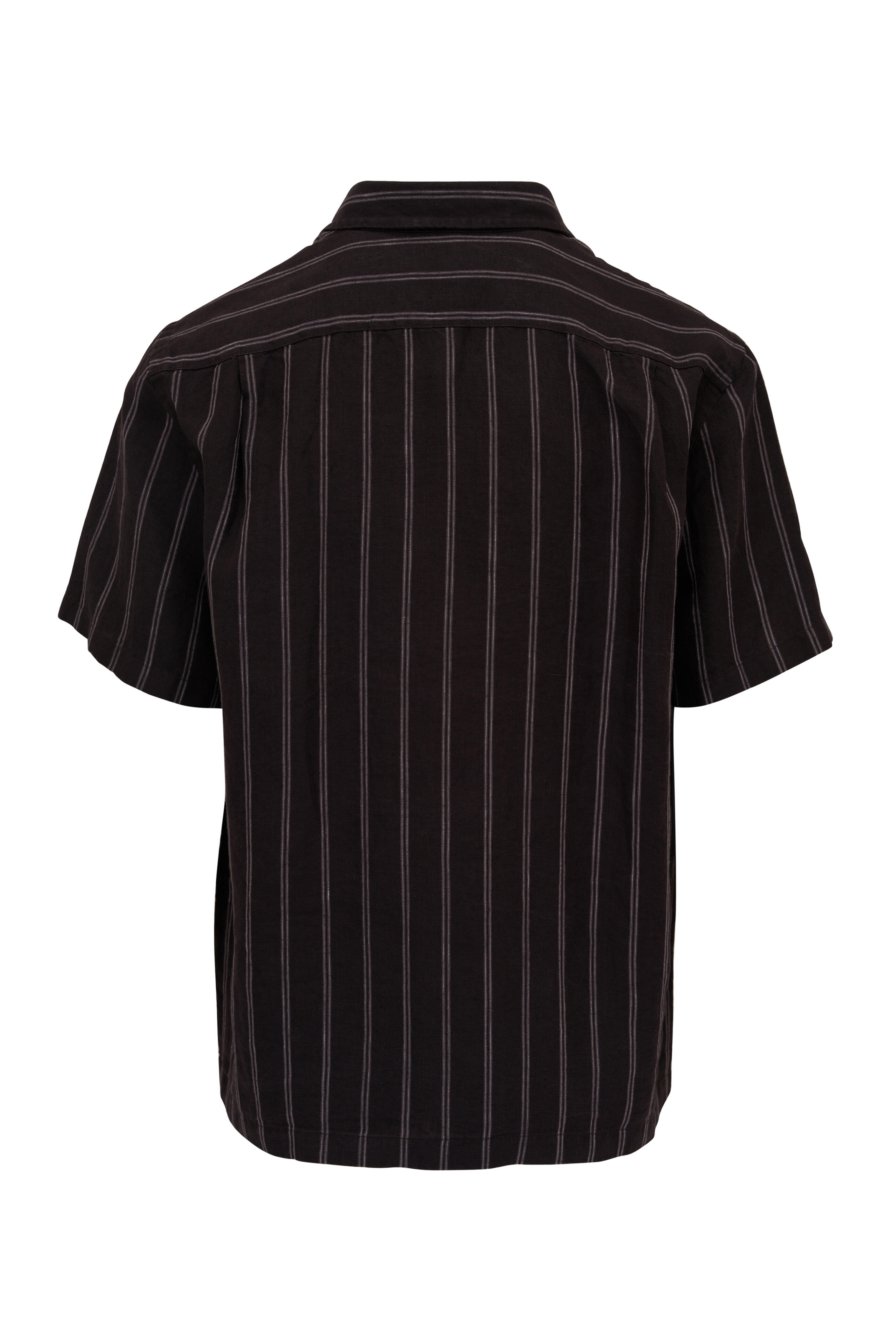 Vince - Black Moonbay Striped Short Sleeve Shirt