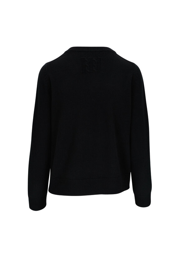 Nili Lotan - Priya Black Cashmere V-Neck Sweater