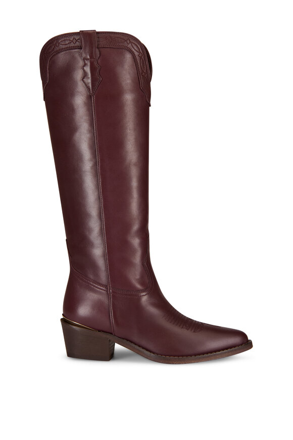 Partlow Selena Red Leather Tall Cowboy Boot - view 2