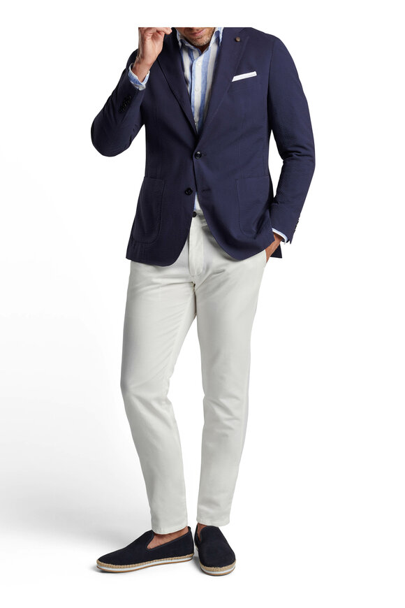 Peter Millar - Sterling Navy Seersucker Soft Jacket