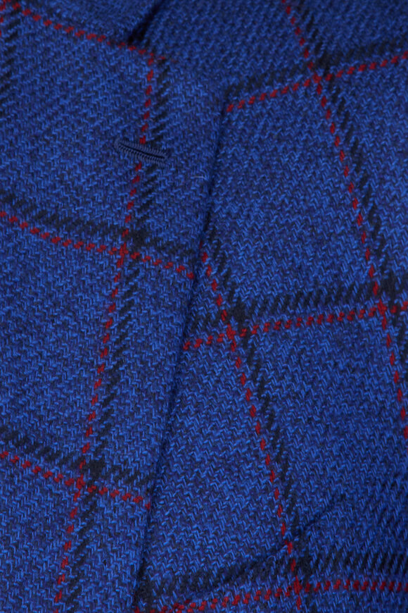 Cesare Attolini Royal Blue Windowpane Sportcoat - view 3