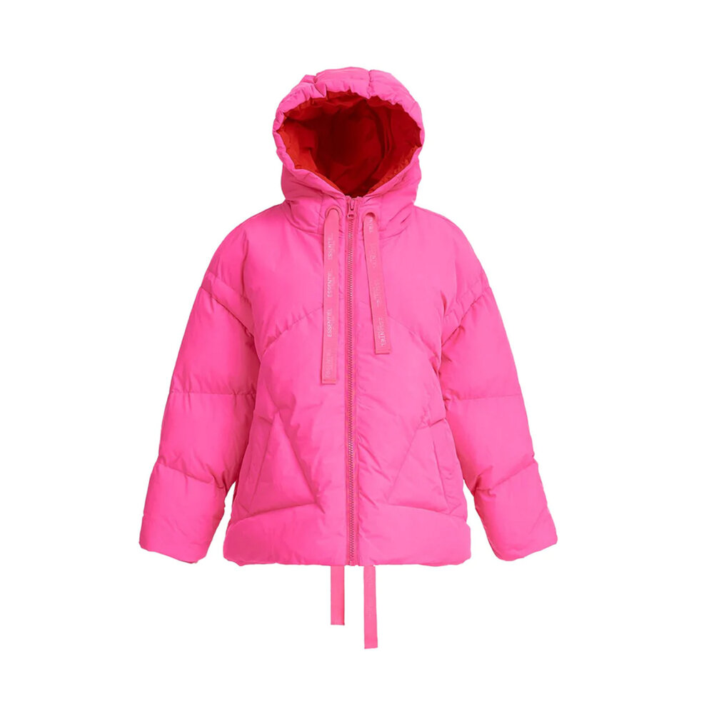 Essentiel Antwerp Shocking Rose Chameleon Puffer Jacket