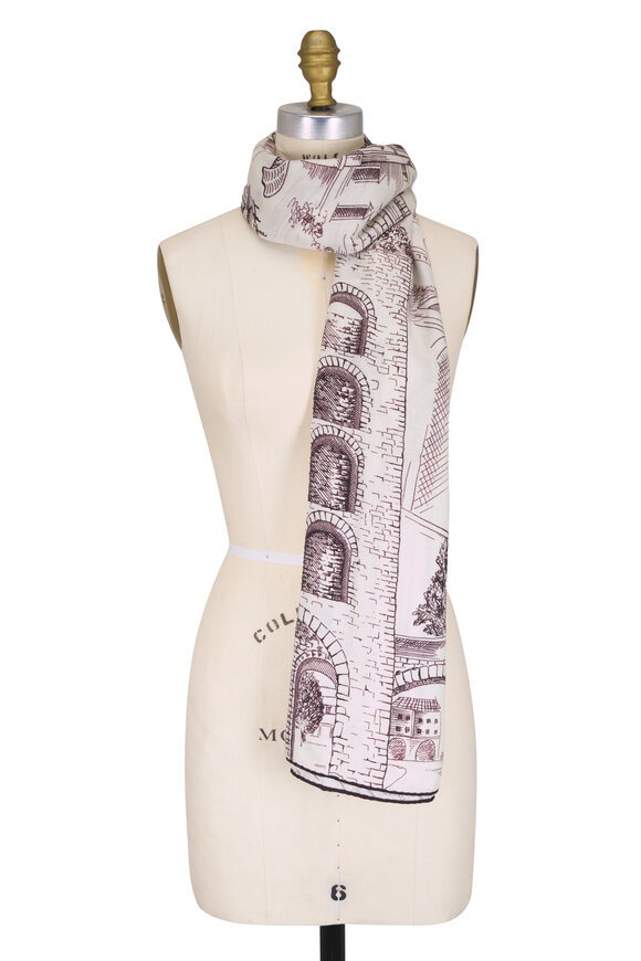 Rani Arabella Chocolate Modern Como Cashmere Scarf - view 1