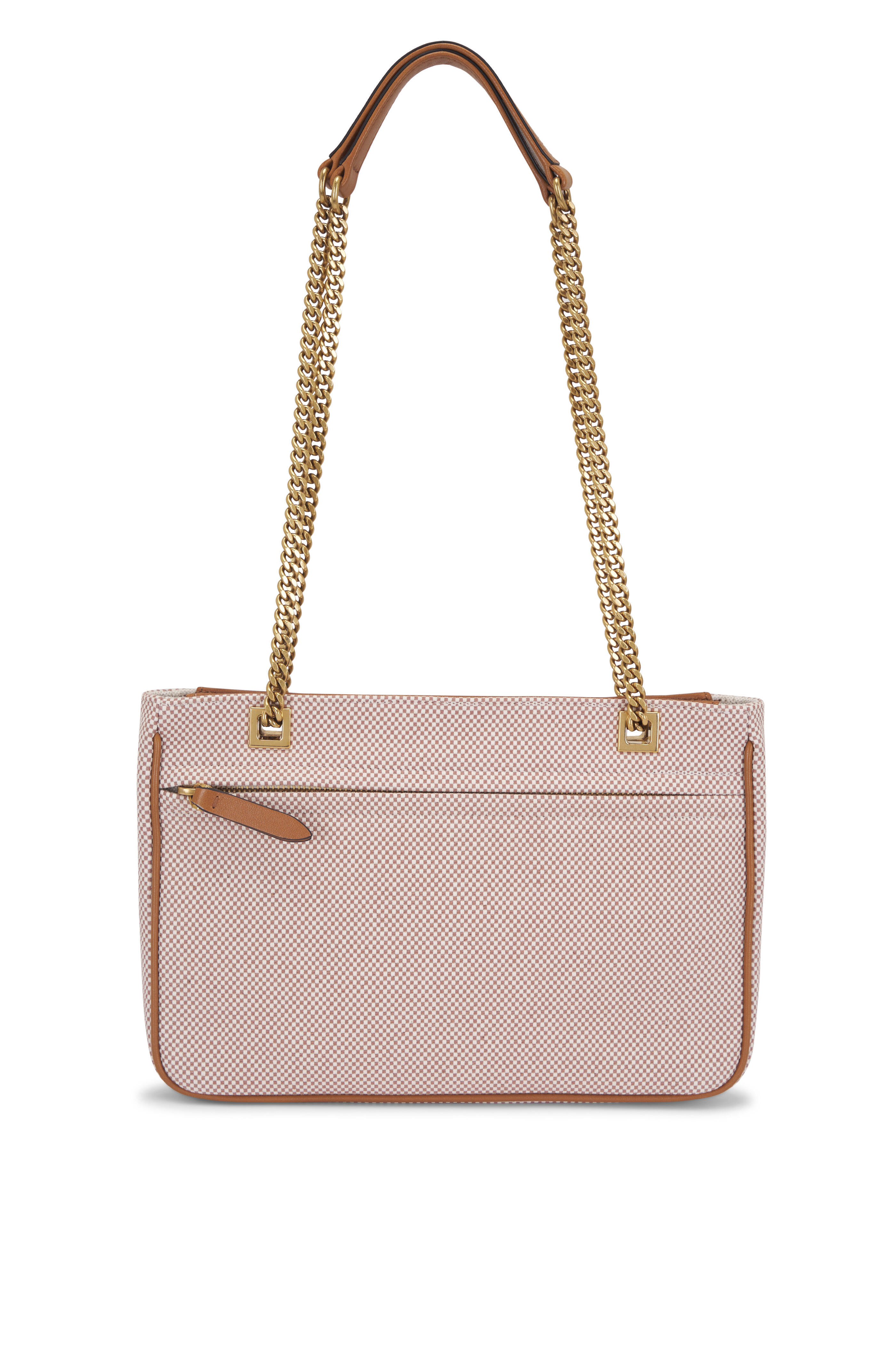 Valentino Garavani - Small Viva Superstar Brown & Natural Canvas Tote