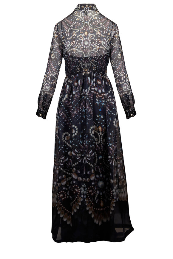 Sara Roka Navy Blue Mariaedna Evening Gown - view 2