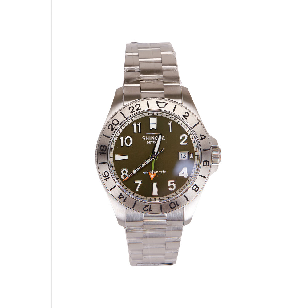 Shinola Monster Dark Olive Stainless Steel Watch, 40mm