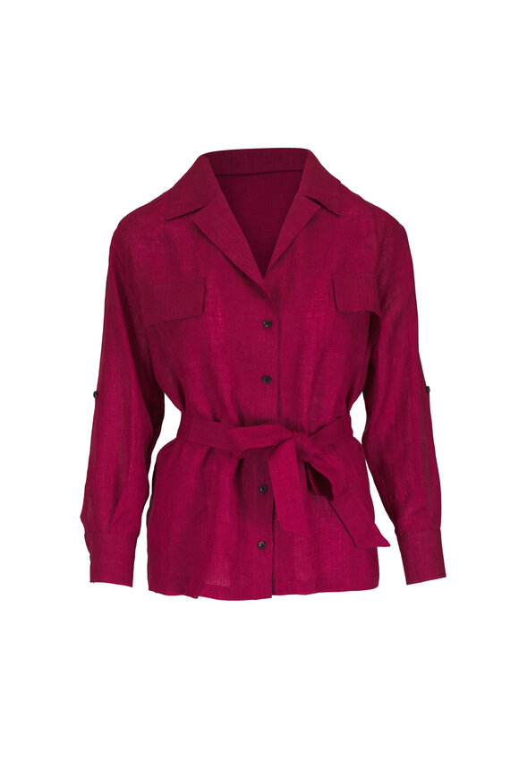 Michael Kors Collection - Crimson & Black Cherry Crepe De