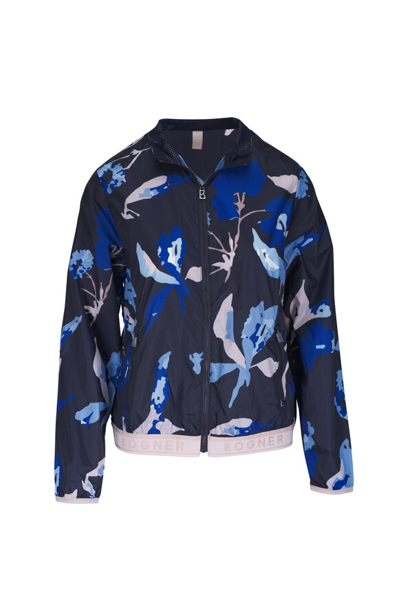 Self - Portrait - Blue Bow Print Denim Jacket | Mitchell Stores