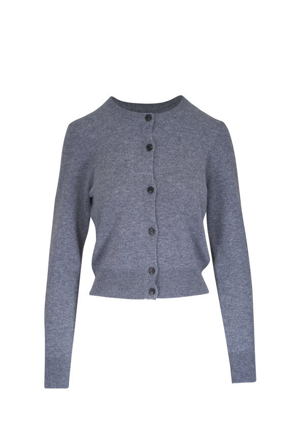 Nili Lotan March Medium Gray Cashmere Cardigan