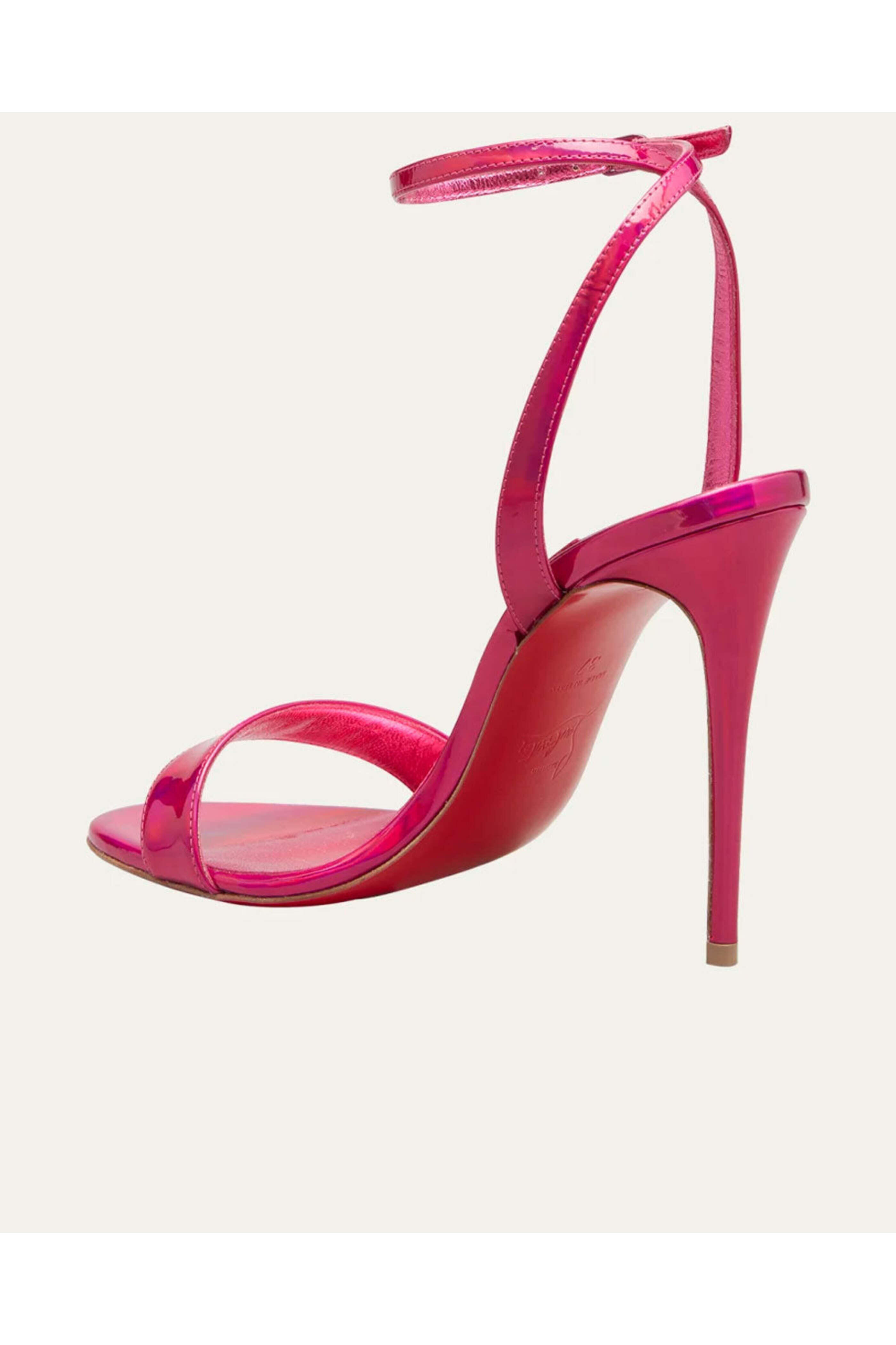 Christian Louboutin - Loubigirl 100 Sandal in Patent Psychic Fuxia