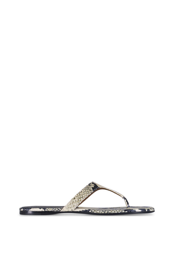 Khaite Archer Embossed Leather Thong Sandal - view 3