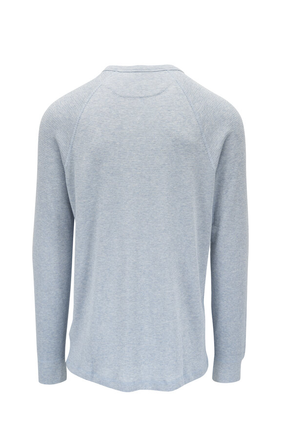 Faherty Brand - Cloud Waffle Frosty Slate Heather Crewneck T-Shirt