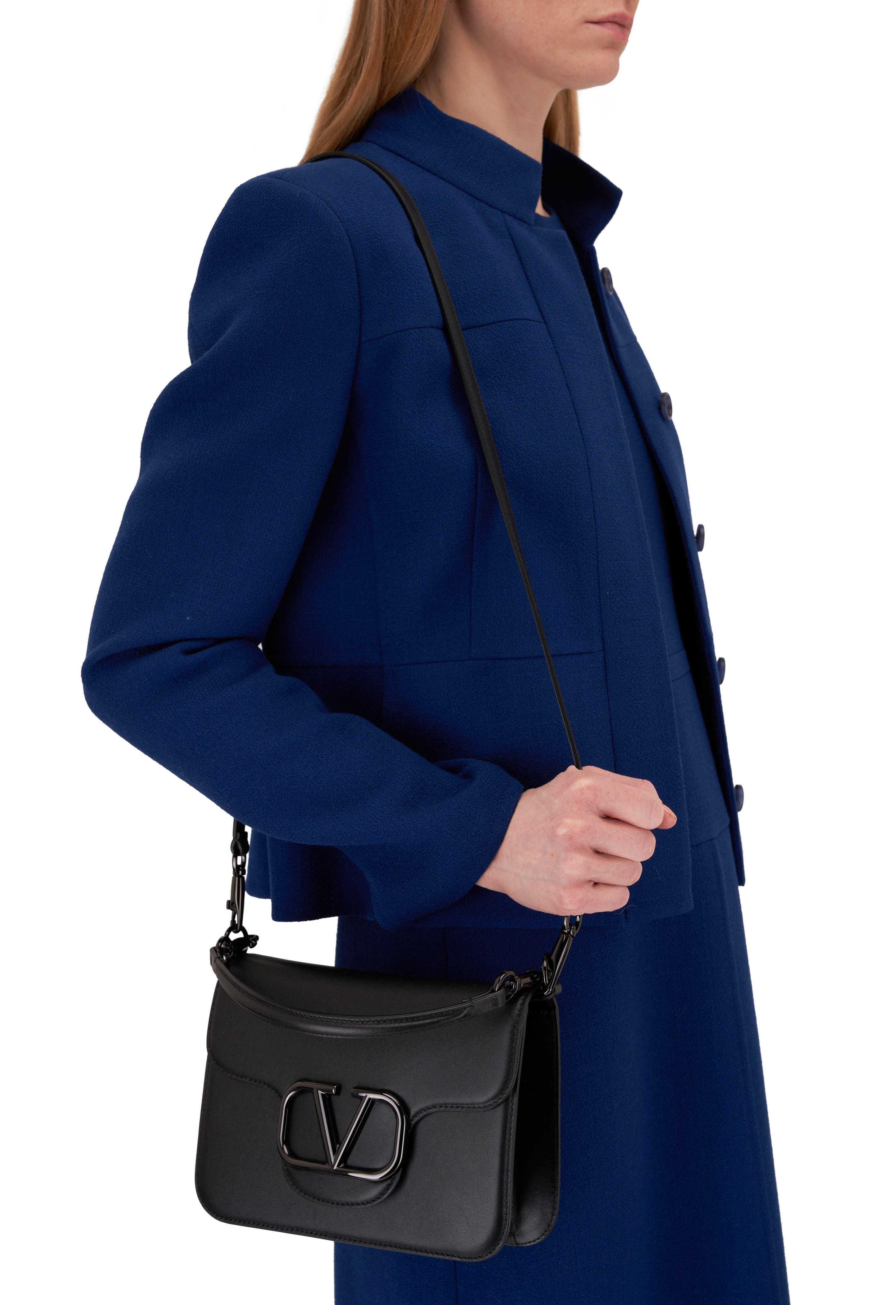 Valentino Garavani - Black Loco VLogo Shoulder Bag