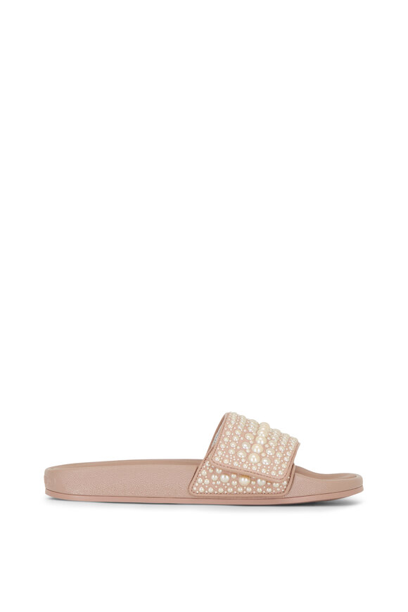 Jimmy Choo - Fitz Ballet Pink Pearl Pool Slide 