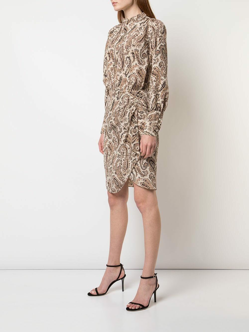 Nili Lotan - Leora Black & Beige Paisley Silk Dress