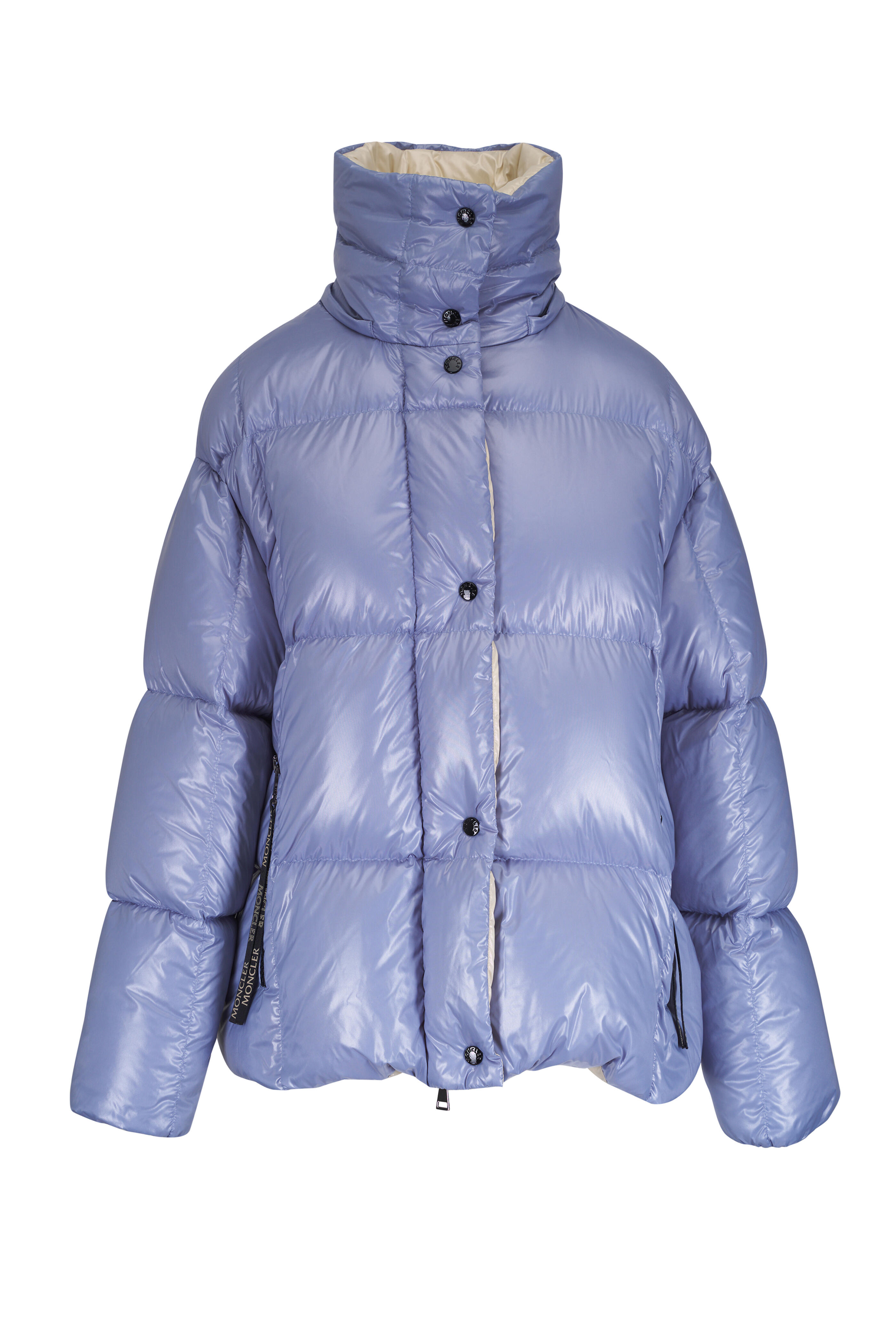 Moncler - Parana Light Blue Short Down Jacket | Mitchell Stores