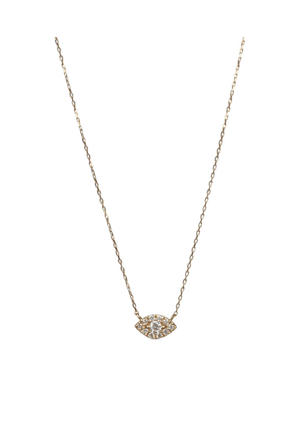 Kai Linz White Diamond Evil Eye Necklace