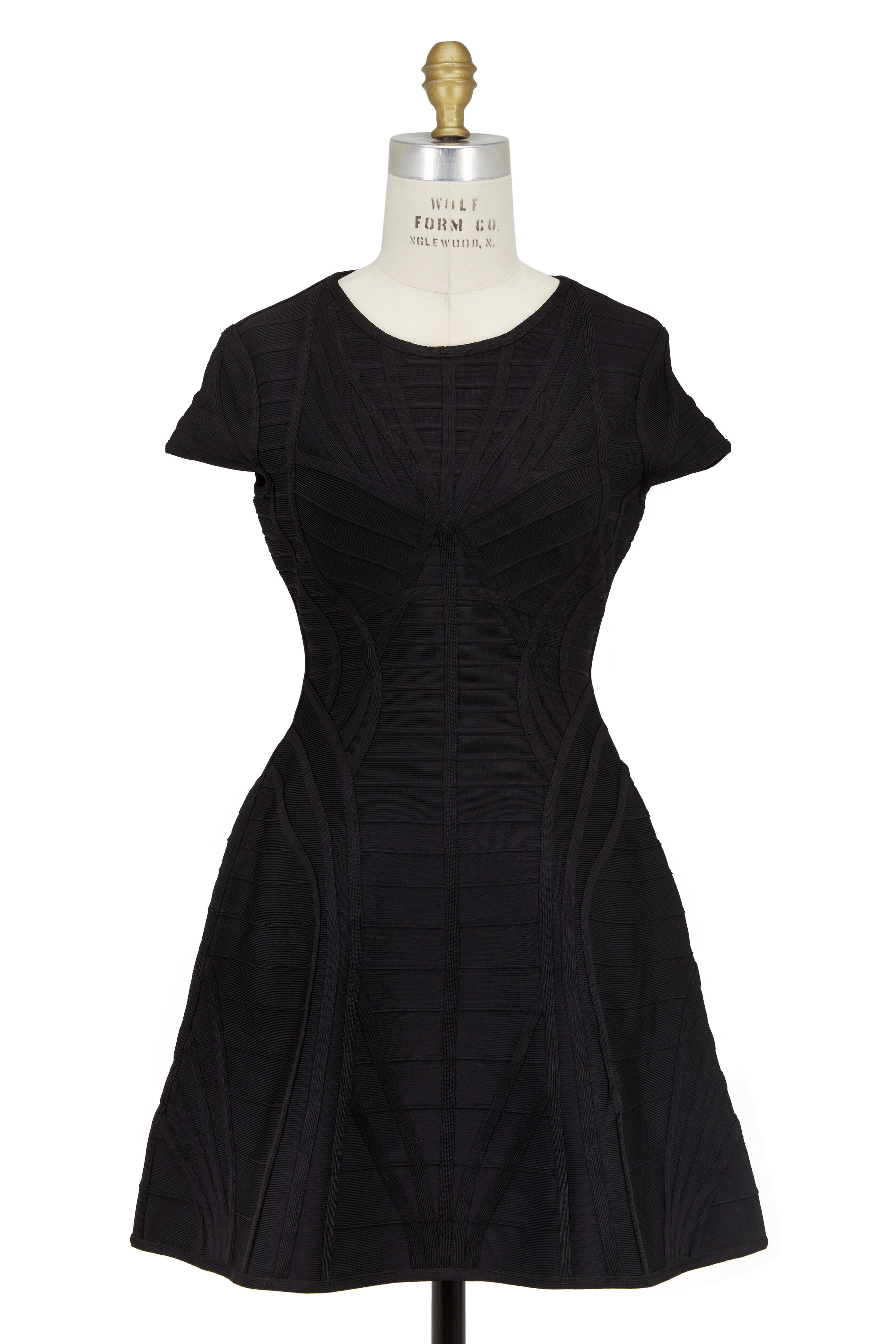 herve leger short sleeve dress ICON ONE SHOULDER MINI DRESS  HERV LGER