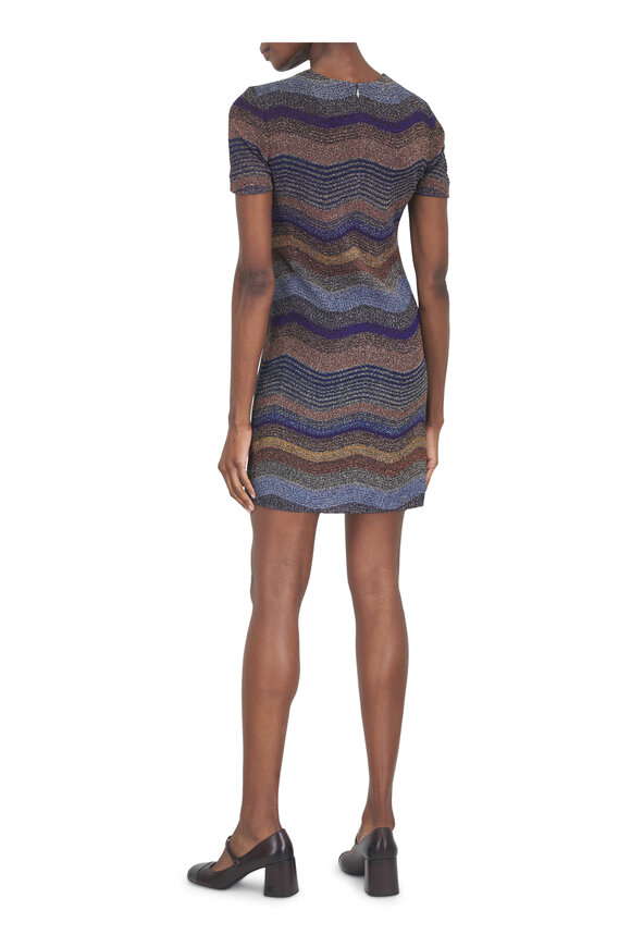 Missoni Metallic Multicolor Chevron Dress - view 4