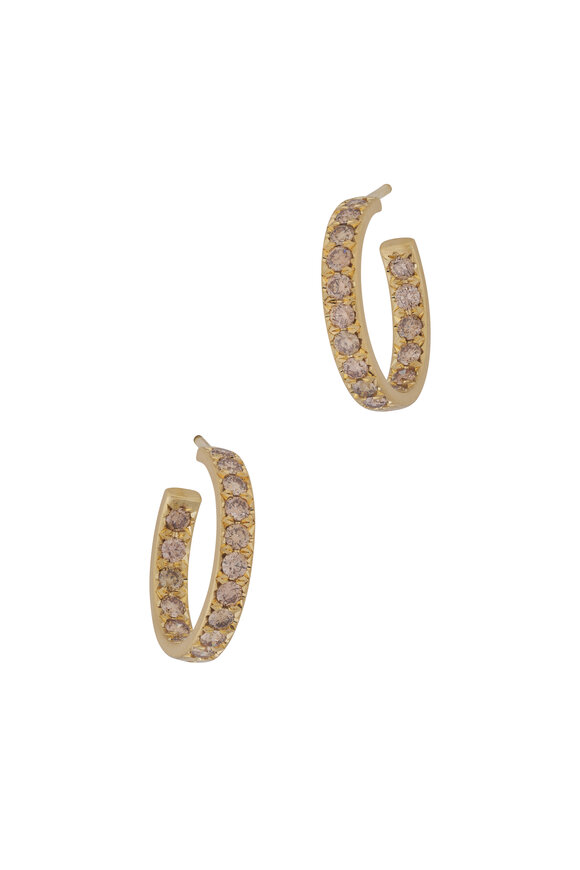 Caroline Ellen Pavé Diamond Hoops