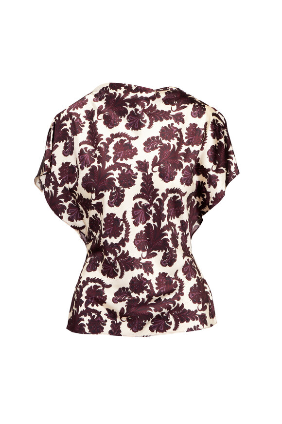 Veronica Beard Redgrave Ecru Draped Top - view 1