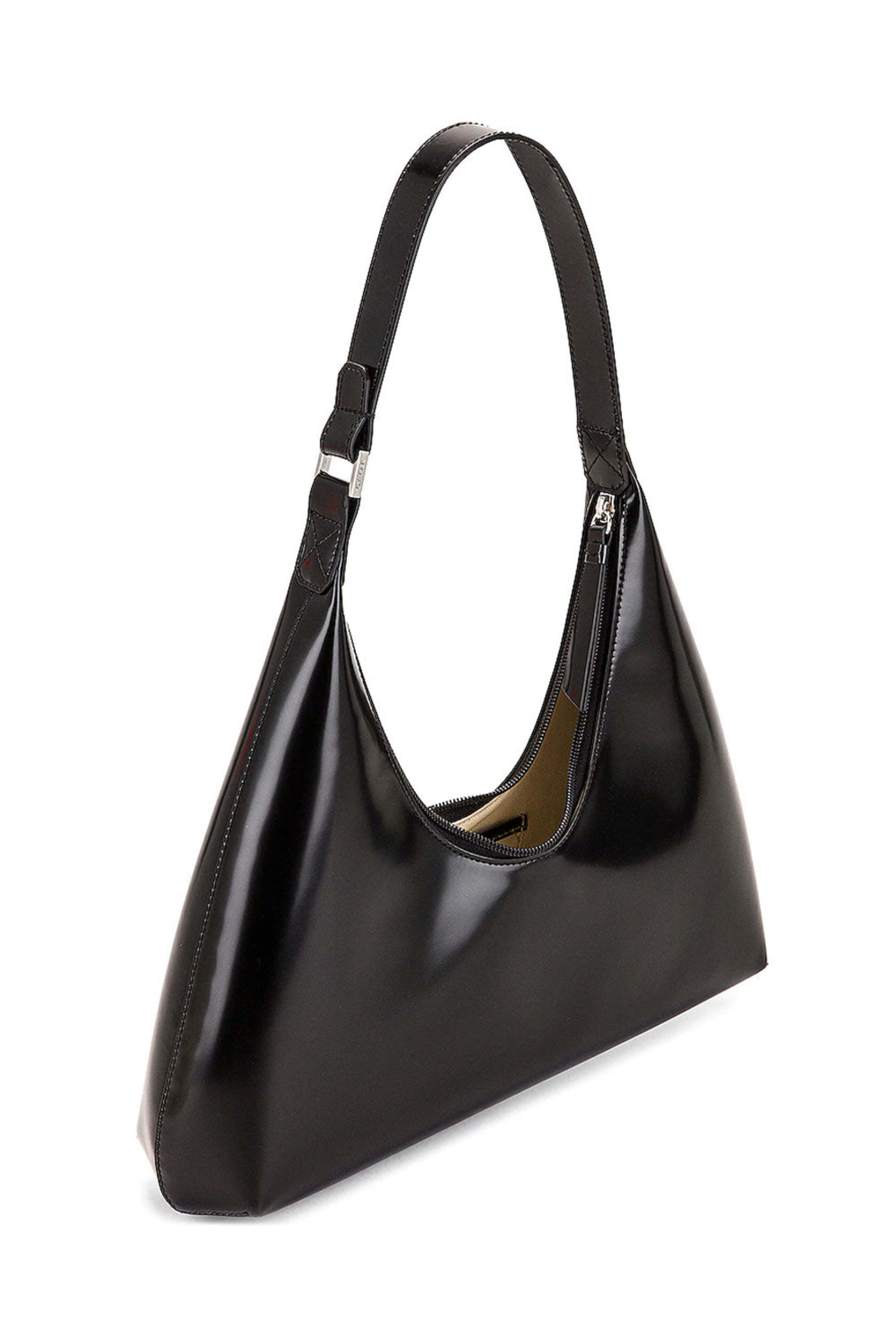 By Far - Amber Semi Patent Leather Bag in Black