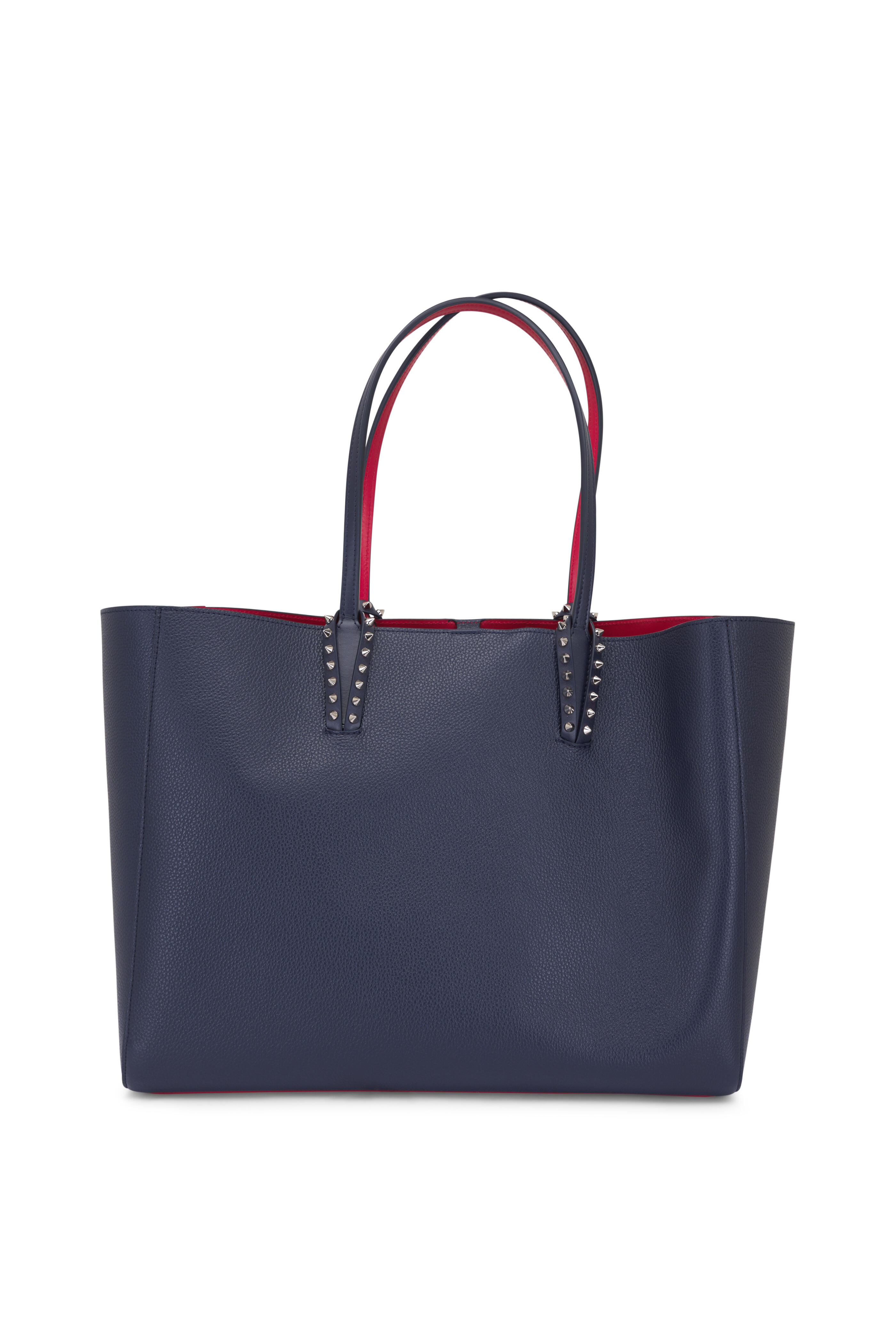 Christian Louboutin - Cabata Empire Spike Zaffiro & Silver Leather Tote