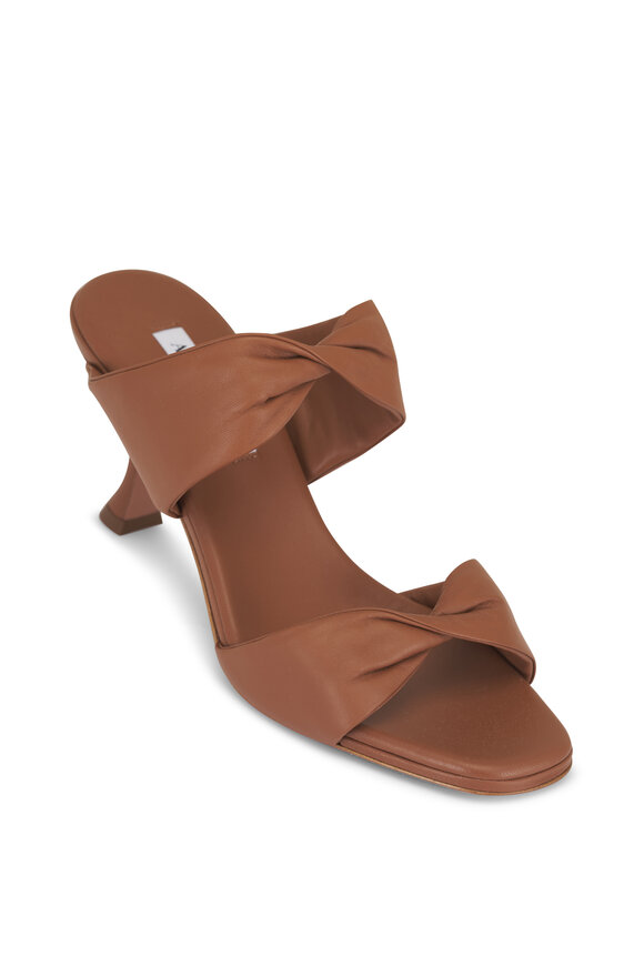 Aquazzura Twist Cuoio Leather Sandal, 75mm