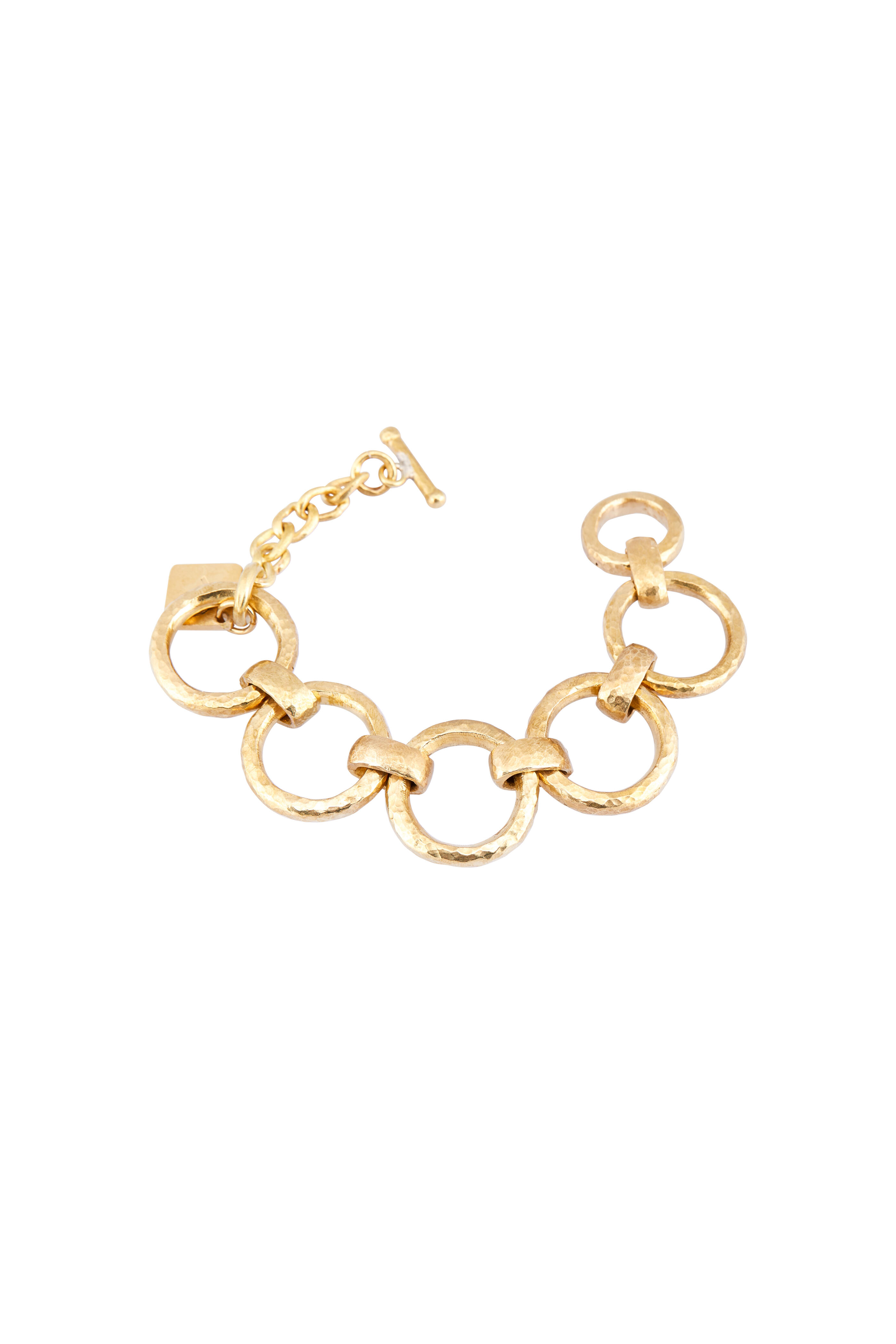 Ashley Pittman - Hammered Bronze Daimu Link Bracelet