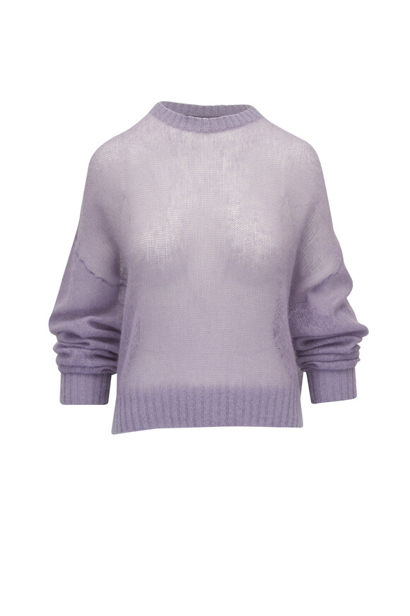 Brunello Cucinelli Lilac Sheer Knit Sweater