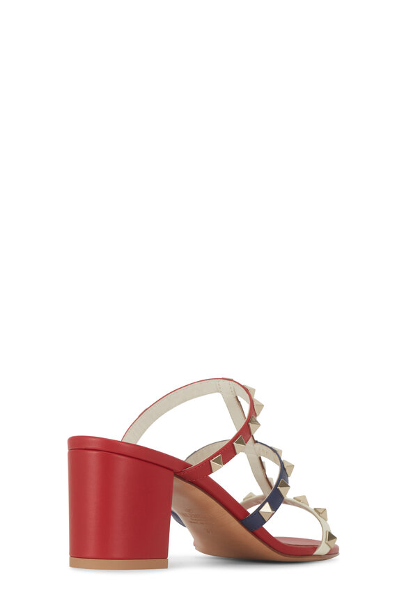 サンダル・ミュール VALENTINO Valentino Garavani With Heel (7W2S0MH9 DDTAHA) Valentino Garavani - Rockstud Red Multi Leather City Mule, 60mm