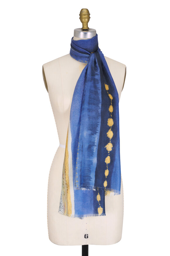 Kinross Cove Multi Painted Stripe Print Scarf