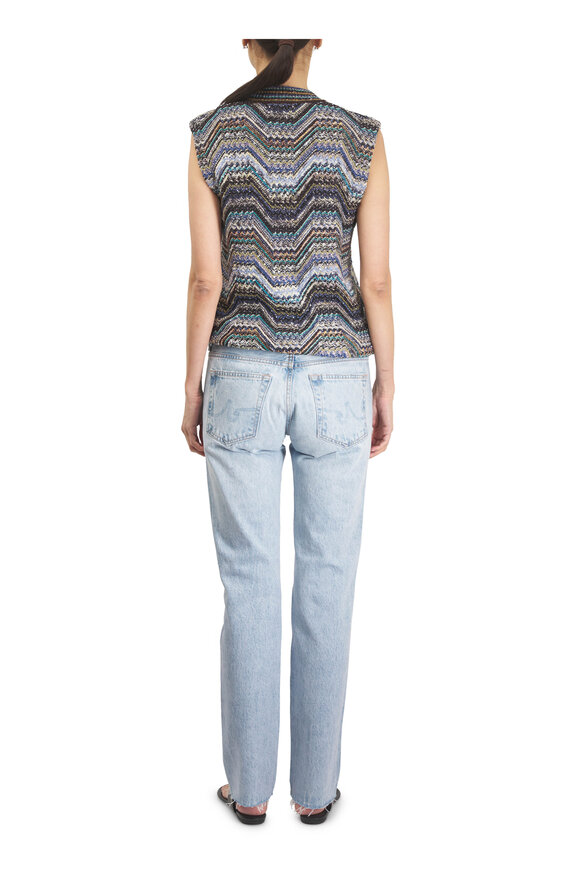 Missoni Multicolor Chevron Knit Vest - view 4