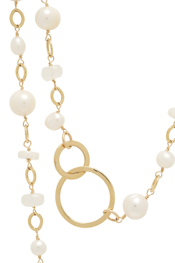 Cristina V. - Shades of White Hand Linked Necklace