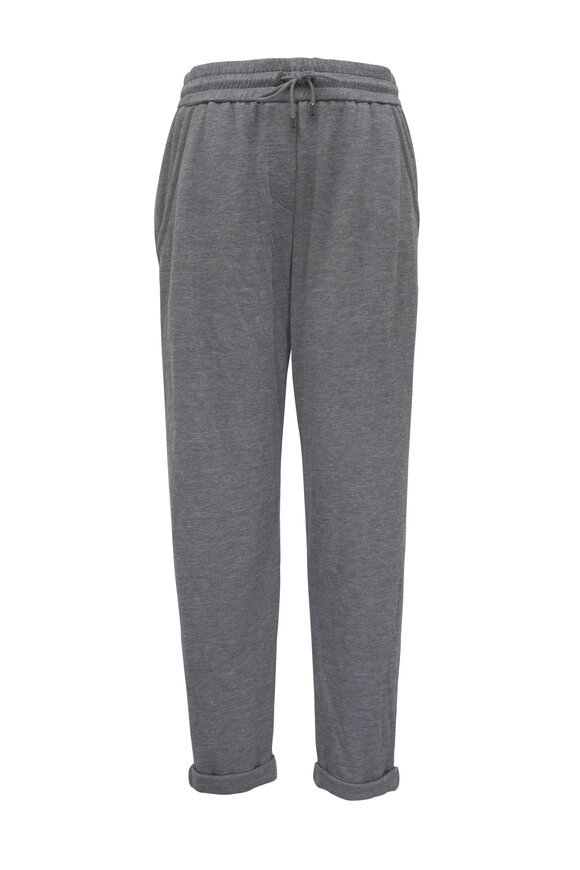 Brunello Cucinelli Gray Felpa Sweatpant - view 1