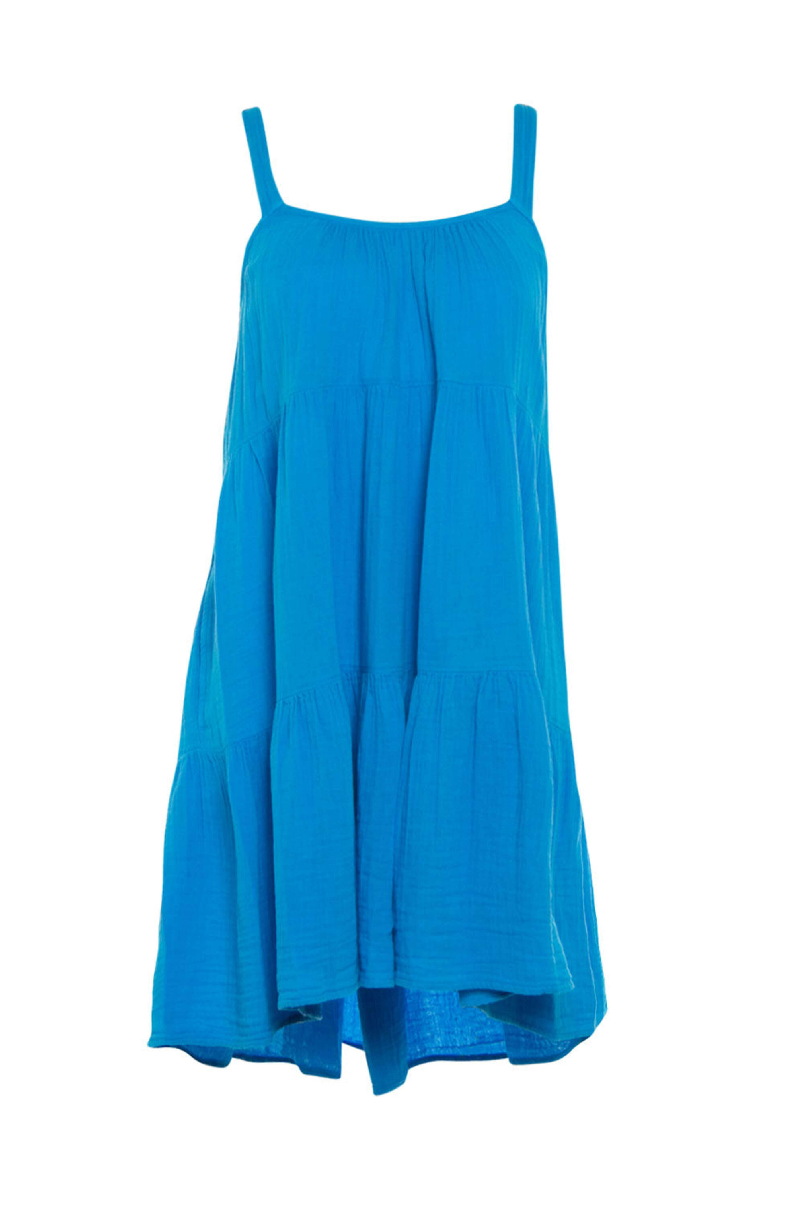 a.line wedding dress Solid Sleeveless Pleated Hem Dress main image 0