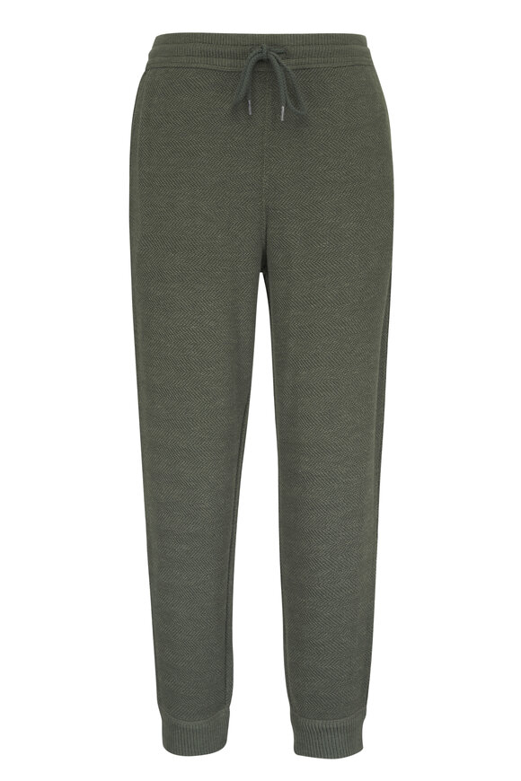 Faherty Brand Whitewater Green Jacquard Knit Sweatpant - view 1