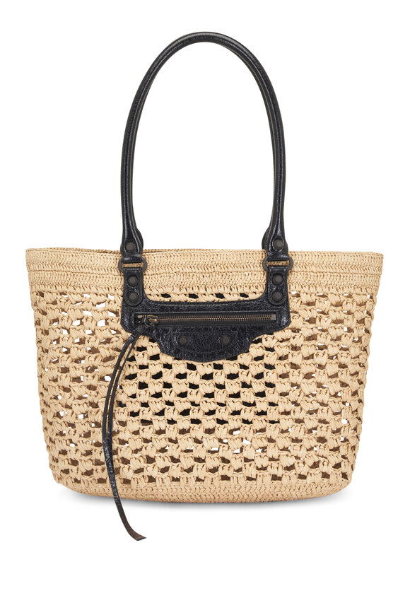 Balenciaga Medium Le City Basket Natural & Black Shoulder Bag