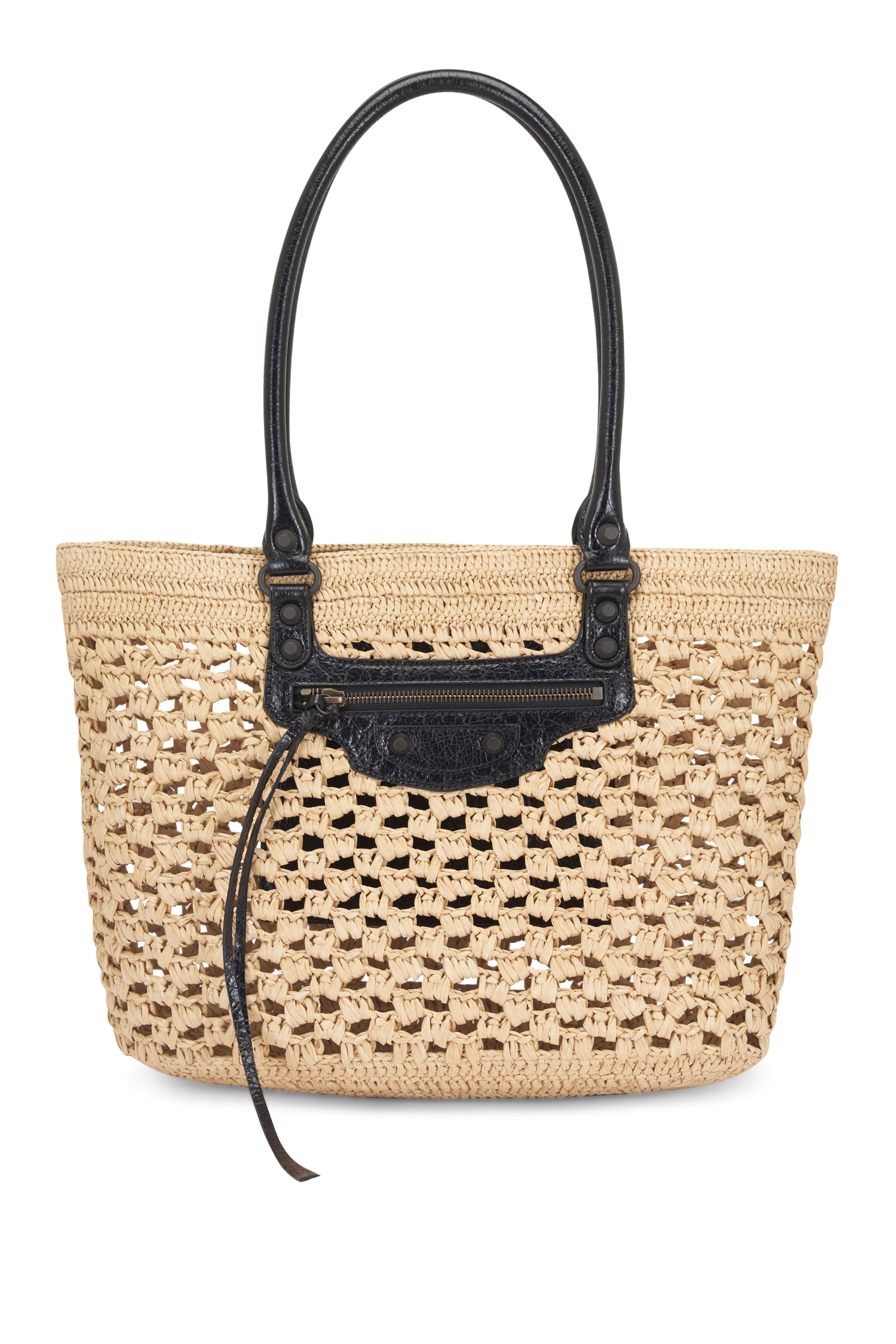 Balenciaga - Medium Le City Basket Natural & Black Shoulder Bag