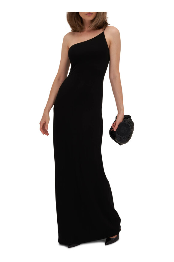 Nili Lotan - Elinor Black One Shoulder Maxi Dress