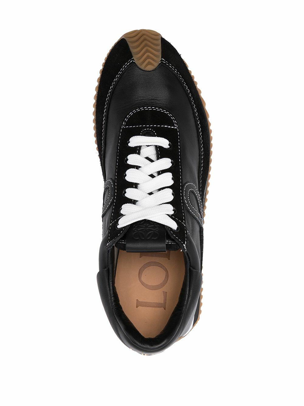 Loewe - Flow Black Leather & Suede Runner | Mitchell Stores