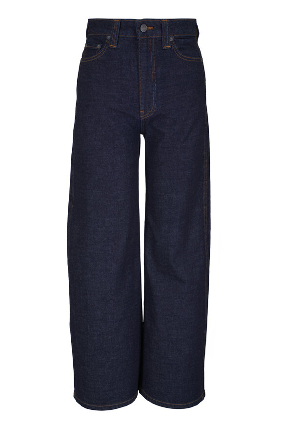 Khaite Delina Dark Wash Mid-Rise Stretch Jean