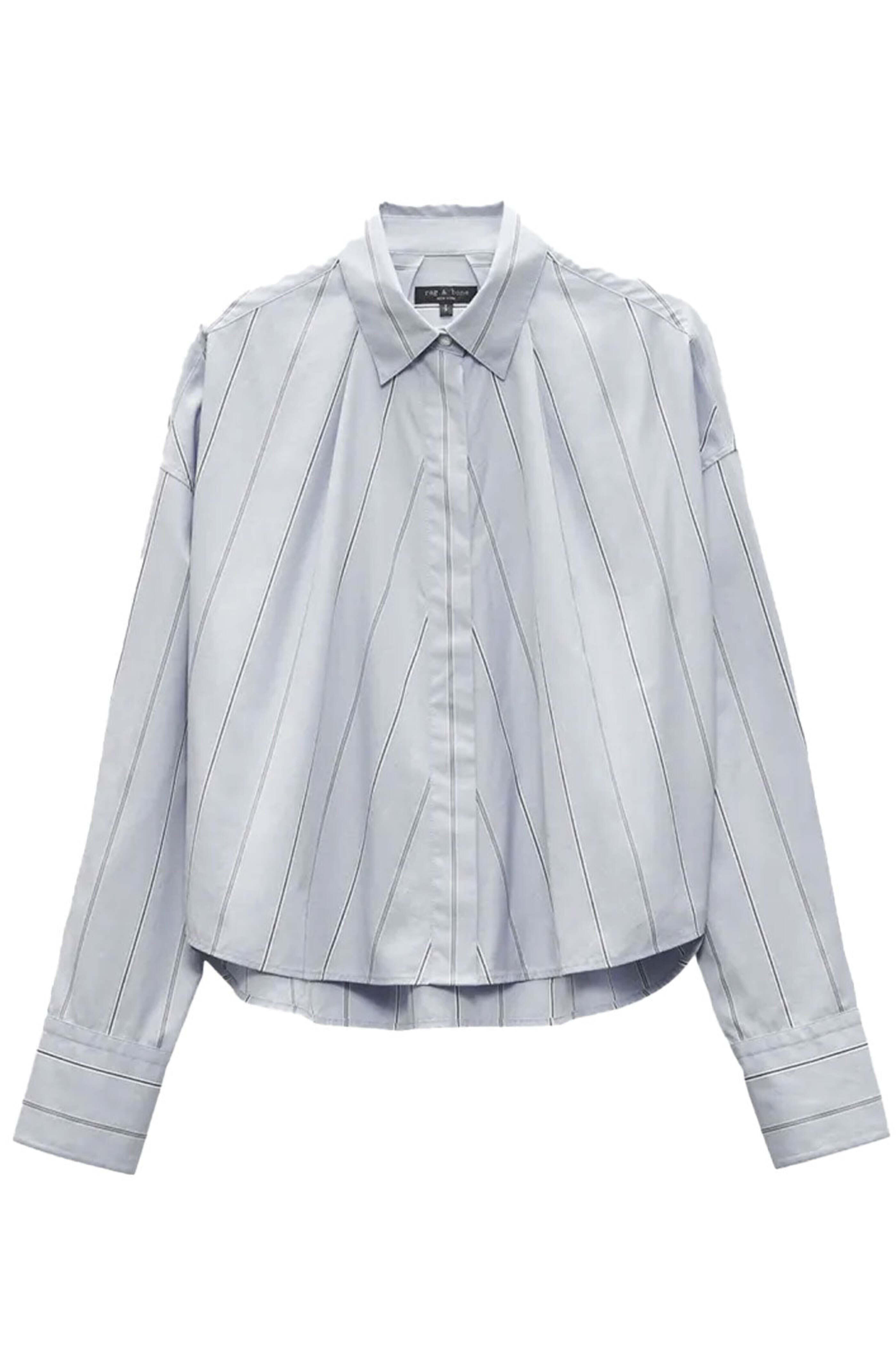 Rag & Bone - Light Blue Stripe Martha Poplin Shirt