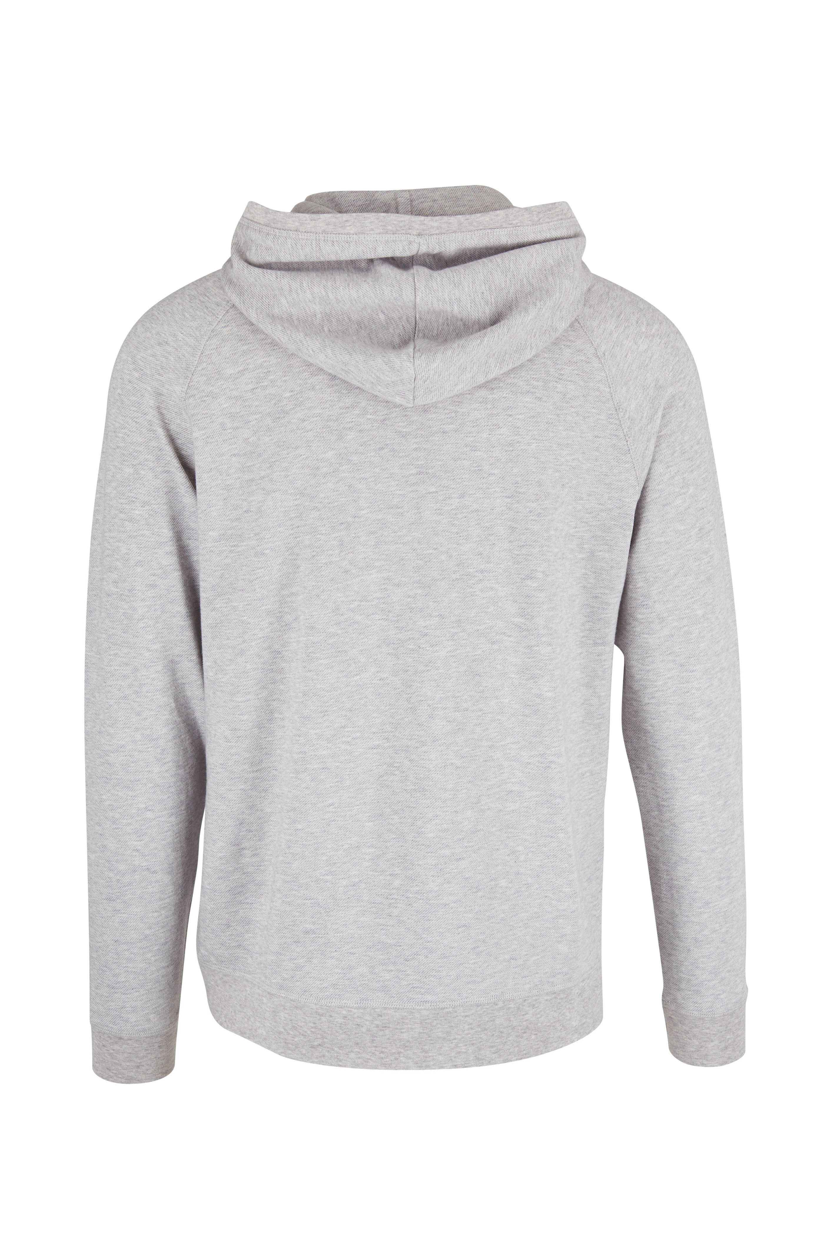 Vince - Gray Twill Cotton Hoodie