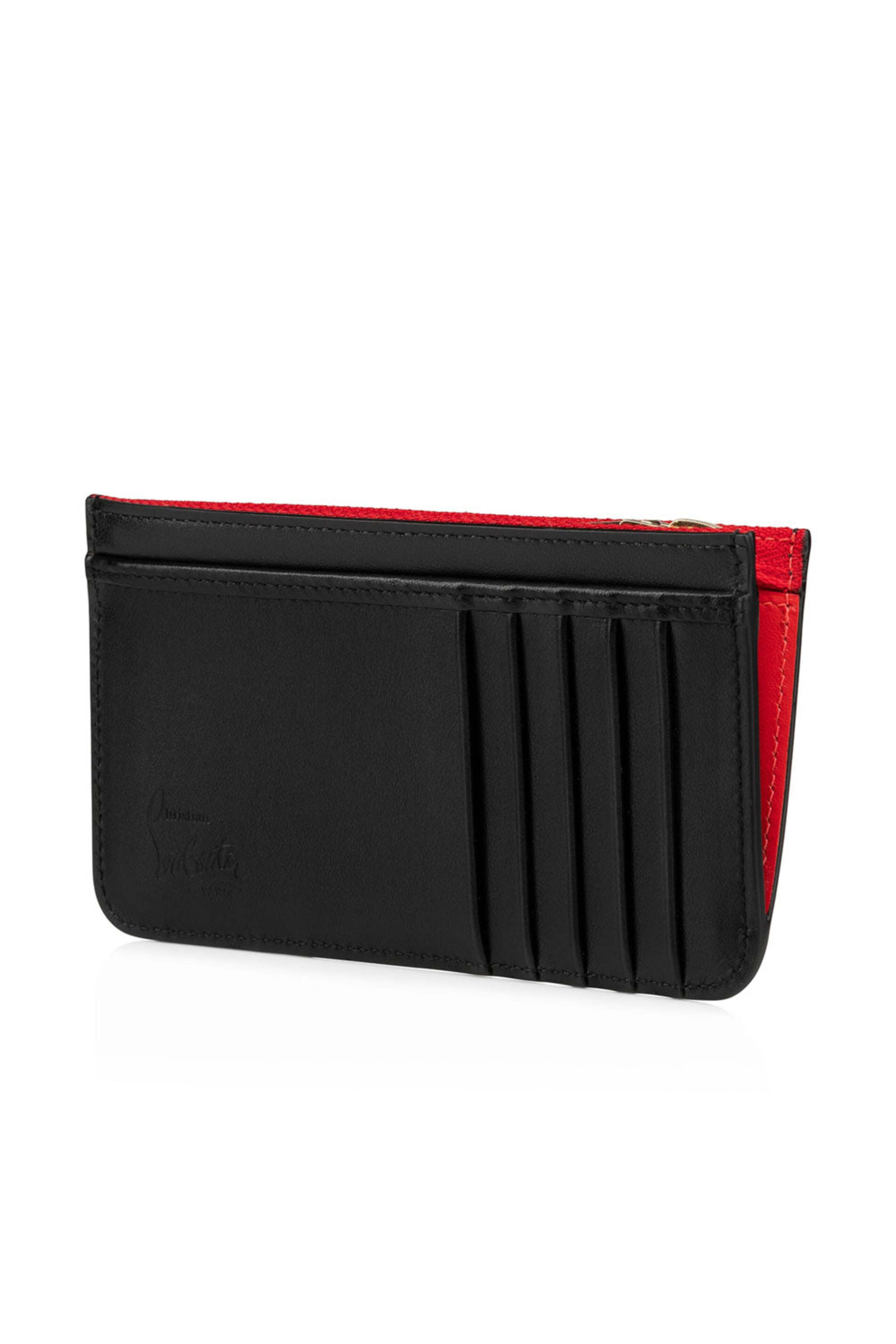 関税・送料込み【Christian Louboutin】Loubi54 カードホルダー Loubi54 - Wallet - Alligator embossed calf leather - Black